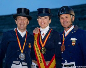 Claudio Castilla Ruiz, Beatriz Ferrer-Salat and Juan Antonio Jimenez at the 2019 Spanish Grand Prix Championships in Segovia :: Photo © Lily Forado