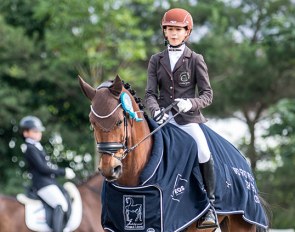 Karina Zakhrabekova and her mom Irina's Ein Stern on winning form at the 2019 CDI-W Brno :: Photo © Lukasz Kowalski