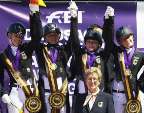 Germany wins team gold in the Under 25 division at the 2019 European Youth Riders Championships :: Photo © Astrid Appels