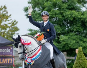 Juan Matute Guimon and Guateque IV win the Inter I at the 2019 CDI Leudelange :: Photo © Lily Forado