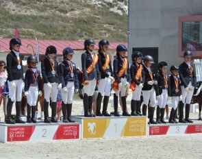 The podium with all medalists across the levels at the 2019 Spanish Pony Championships