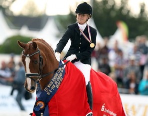 Lena Stegemann and Scara Boa at the 2013 World Championships for Young Dressage Horses :: Photo © Astrid Appels