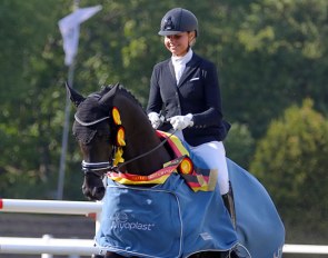 Laura Strobel and Bourani at the 2019 Trakehner Championships in Hanover :: Photo © Stephan Bischoff