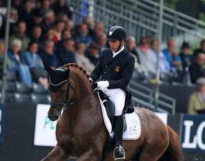 Severo Jurado Lopez and D'Avie at the 2019 World Young Horse Championships :: Photo © Astrid Appels