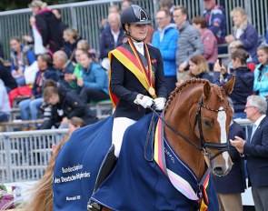 Bianca Nowag and Escorial Q at the 2019 Bundeschampionate :: Photo © LL-foto