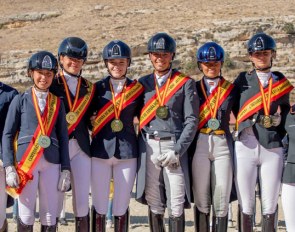 The gold medal winners at the 2019 Spanish Youth Riders Championships in Segovia :: Photo © Lily Forado