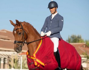 Luis Quilis and Furstenherz win the 4-year old division at the 2019 Spanish Young Horse Championships :: Photo © Lily Forado