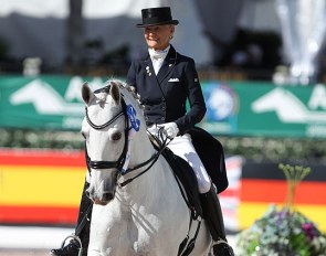 Janne Rumbough and Armas Zumbel at the 2017 CDI Wellington :: Photo © Astrid Appels
