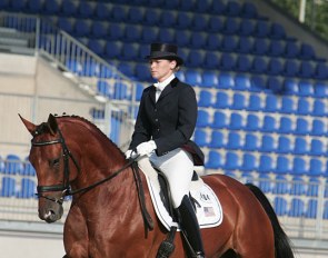 Teresa Butta-Stanton on Unitas at the 2006 World Young Horse Championships in Verden :: Photo © Astrid Appels