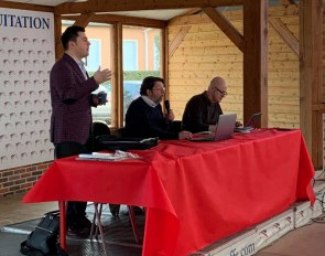 Raphael Saleh and Lionel Du Tranoy at the 2020 FFE Judges Seminar in Lamotte-Beuvron, France