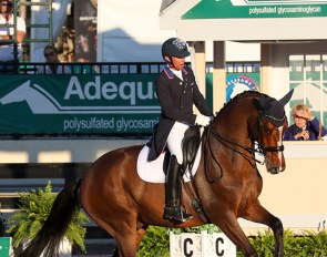 Steffen Peters and Suppenkasper at the 2020 CDI-W Wellington :: Photo © Sue Stickle