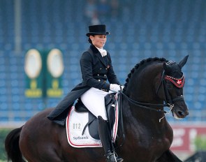 Rikke Svane and Finckenstein at the 2015 European Dressage Championships :: Photo © Astrid Appels