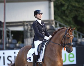 Briana Burgess and Gerion at the 2017 World Championships for Young Dressage Horses