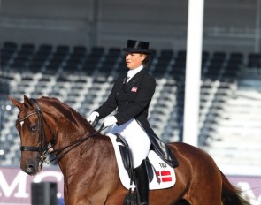 Anna Kasprzak and Langkjaergaard's Donna Fetti competing in the Under 25 division at the 2011 European Dressage Championships in Rotterdam :: Photo © Astrid Appels
