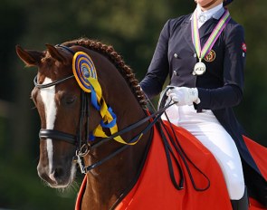 Alexandra Andresen and Belamour at the 2013 European Junior Riders Championships in Vidauban :: Photo © Astrid Appels