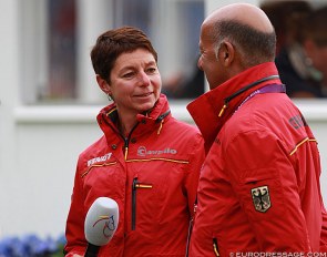 Monica Theodorescu and Jonny Hilberath at the 2015 European Dressage Championships :: Photo © Astrid Appels
