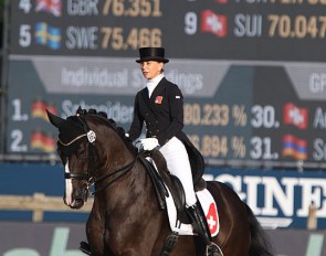 Charlotte Lenherr and Darko of De Niro ZS at the 2019 European Dressage Championships in Rotterdam :: Photo © Astrid Appels
