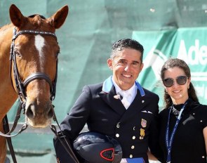 Cesar Parra and his wife Marcela Ortiz and Don Cesar in Wellington :: Photo © J. Quintero