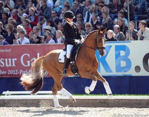 Semmieke Rothenberger and the 6-year old Mad Max at the 2012 Bundeschampionate :: Photo © Barbara Schnell