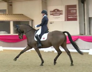 Caitlin Burgess and Chocotof at the 2020 CDI Keysoe