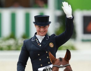Lillann Jebsen and Pro-Set at the 2014 World Equestrian Games in Caen :: Photo © Astrid Appels