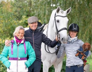 Team Caetano: mum Dita, dad and trainer Paulo and Lusitano star stallion Coroado 