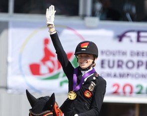Lucie-Anouk Baumgürtel wins individual test gold at the 2020 European Pony Championships :: Photo © Astrid Appels