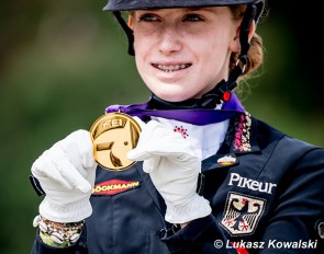Lucie-Anouk Baumgürtel wins kur gold at the 2020 European Pony Championships :: Photo © Lukasz Kowalski