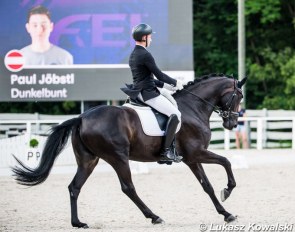 Paul Jöbstl and Dunkelbunt at the 2020 European Junior Riders Championships :: Photo © Lukasz Kowalski