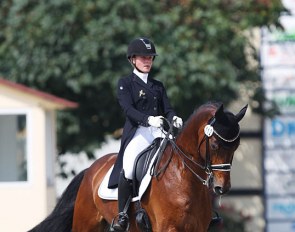 German based Spaniard Lilly Martinez Jacobs and Janosch competing at the 2020 CDI Hagen in July :: Photo © Astrid Appels