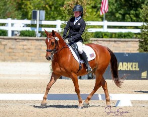 Abby Fodor and Slip and Slide win the 2020 U.S. FEI Dressage Pony Champion's Title at the U.S. Nationals :: Photo © Sue Stickle