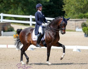 Jennifer Schrader-Williams and Millione win the Big Tour Champioship at the 2020 U.S. Dressage Championship :: Photo © Sue Stickle
