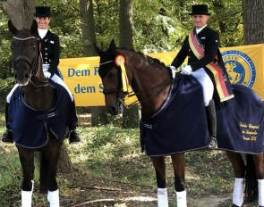 Alina Röhricht and Martin Pfeiffer at the 2020 German Professional Dressage Riders Championships :: Photo © Private