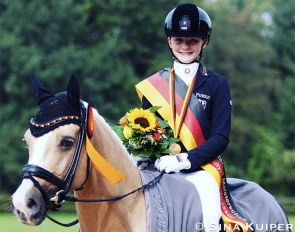 Rose Oatley and Daddy Moon are the 2020 German Pony Champions :: Photo © Sina Kuiper