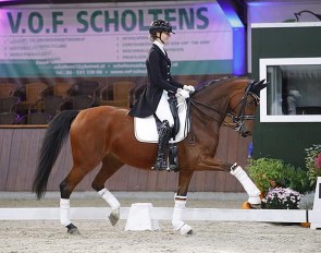 German Emma Caecilia Lienert competing Lady Carnaby at the 2019 CDI Exloo :: Photo © Digishots