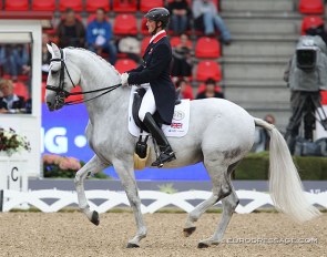 Michael Eilberg and Half Moon Delphi at the 2013 European Dressage Championships :: Photo © Astrid Appels