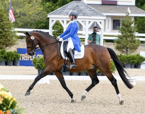 Sara Hassler and Harmony's Boitano at the 2020 U.S. Dressage Championships :: Photo © USEF