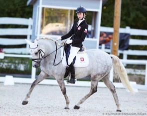 Ann Van Den Broeck and Langtoftegard Leandro at the 2020 European Pony Championships :: Photo © Astrid Appels