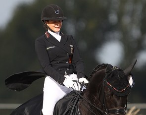 Valentina Pistner and Flamboyant won three medals at the 2020 European Junior Riders Championships and then won the CDI Hagen in September :: Photo © Astrid Appels