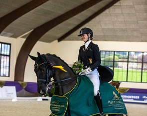 Ann-Kathrin Lindner won the 2020 Piaff Forderpreis Finals in Kronberg and is the "unofficial" German Under 25 Champion of the year :: Photo © Stefan Lafrentz