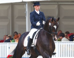 Anja Engelbart and De Champ OLD at the 2011 World Young Horse Championships :: Photo © Astrid Appels