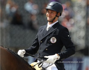 Florian Bacher missing in action at the 2021 CDI-W Salzburg due to a broken arm :: Photo © Astrid Appels