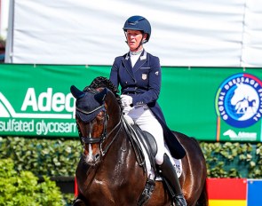 Sabine Schut-Kery and Sanceo in the GP Special at the 2021 CDI 5* Wellington :: Photo © Sue Stickle