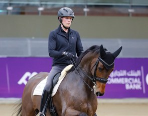 Henri Ruoste schooling Kontestro DB at the 2021 CDI Doha in Qatar :: Photo © Al Shaqab