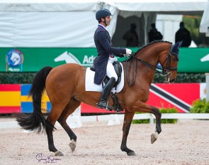 Nick Wagman and Don John at the 2021 Palm Beach Dressage Derby CDI-W :: Photo © Sue Stickle