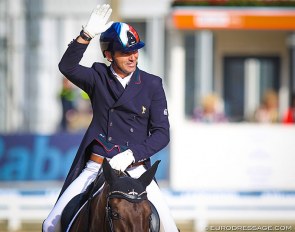 Arnaud Serre and Ultrablue de Massa at the 2019 European Dressage Championships :: Photo © Astrid Appels