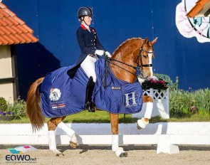 Charlotte Dujardin and Gio win the Grand Prix for Kur at the 2021 CDI Hagen :: Photo © Petra Kerschbaum