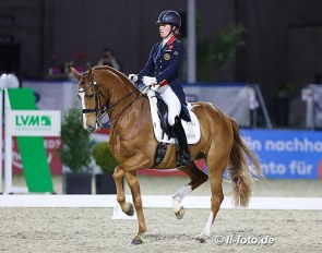 Charlotte Dujardin and Gio win the Grand Prix Kur at the 2021 CDI Hagen :: Photo © LL-foto