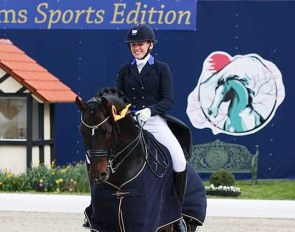 Nanna Skodborg Merrald and Blue Hors Farrell win the Prix St Georges at the 2021 CDI Hagen :: Photo © LL-foto