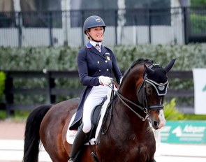 Charlotte Jorst and Nintendo at the 2021 CDI Wellington :: Photo © Sue Stickle